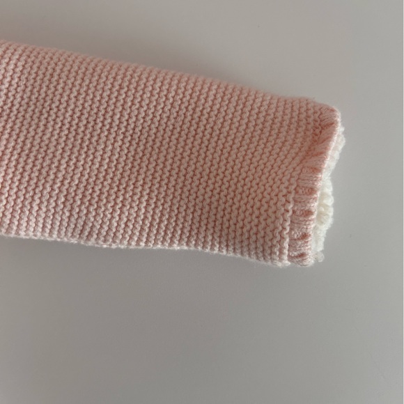 6 month old Carter’s pink crochet and Sherpa lined coat - Picture 4 of 5